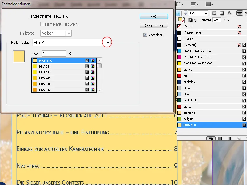 Farben verwalten in InDesign