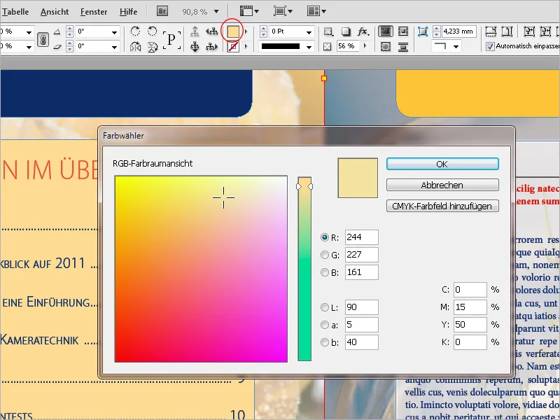 Farben verwalten in InDesign