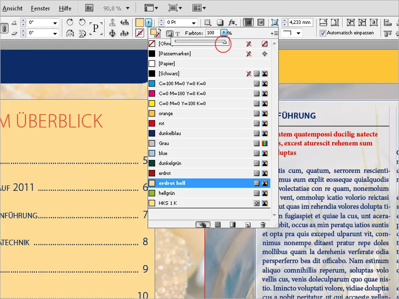 Farben verwalten in InDesign