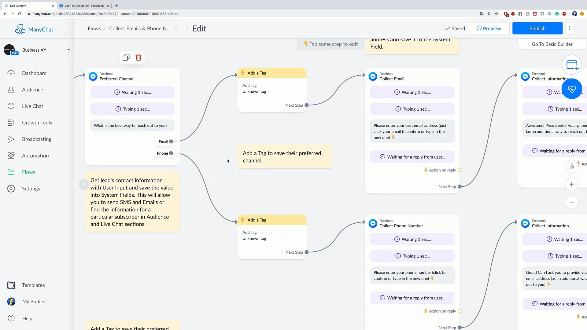 Aquisição eficaz de clientes com o ManyChat