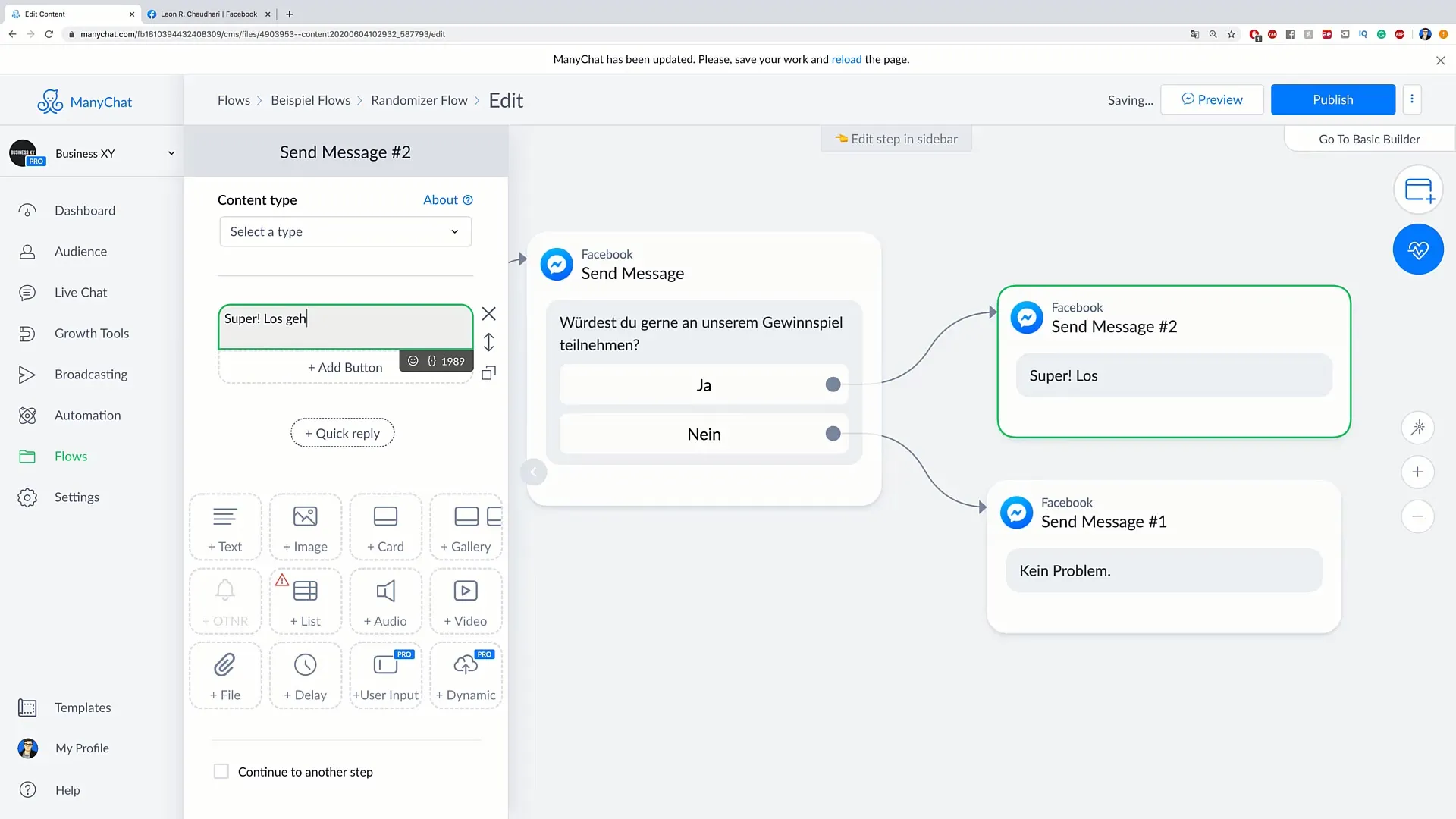 Randomizer in Flow: Achieve more engagement