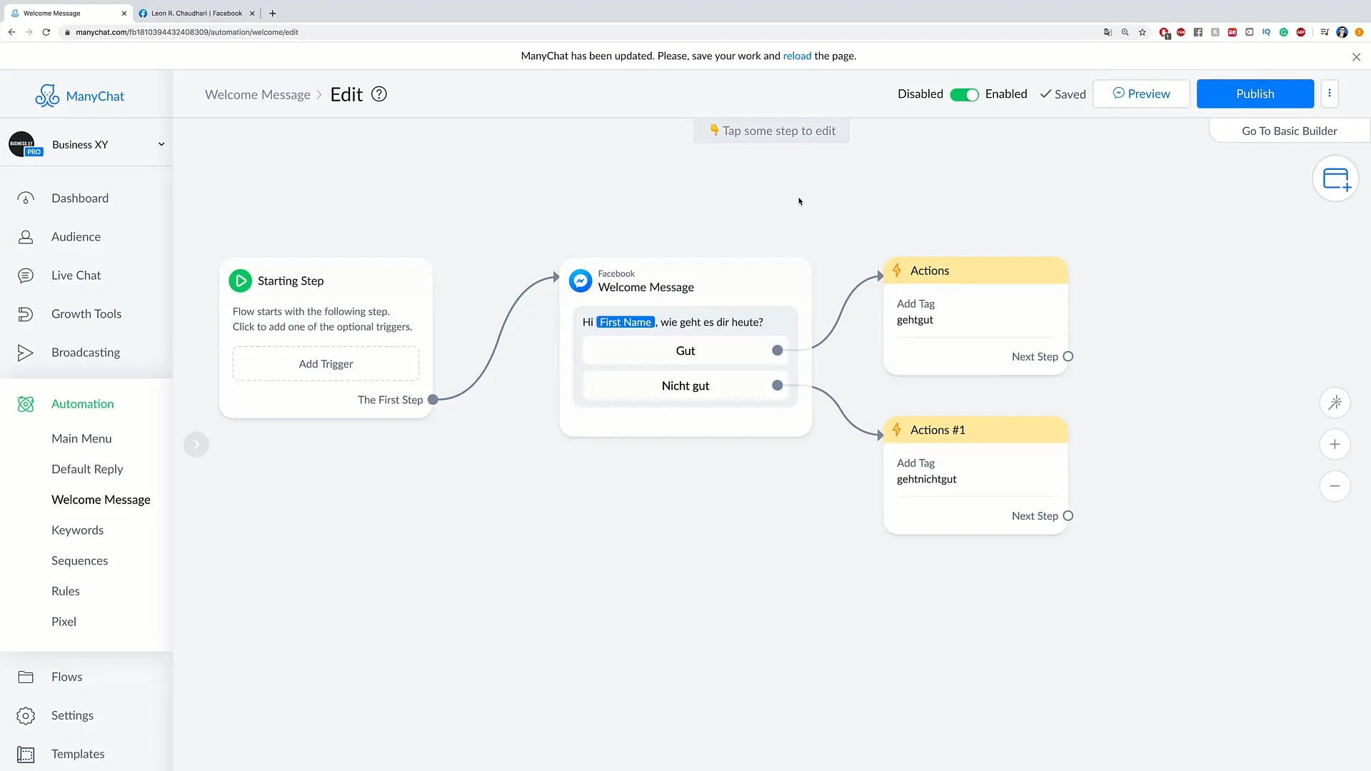 Créer un message de bienvenue : Guide étape par étape pour la prospection client