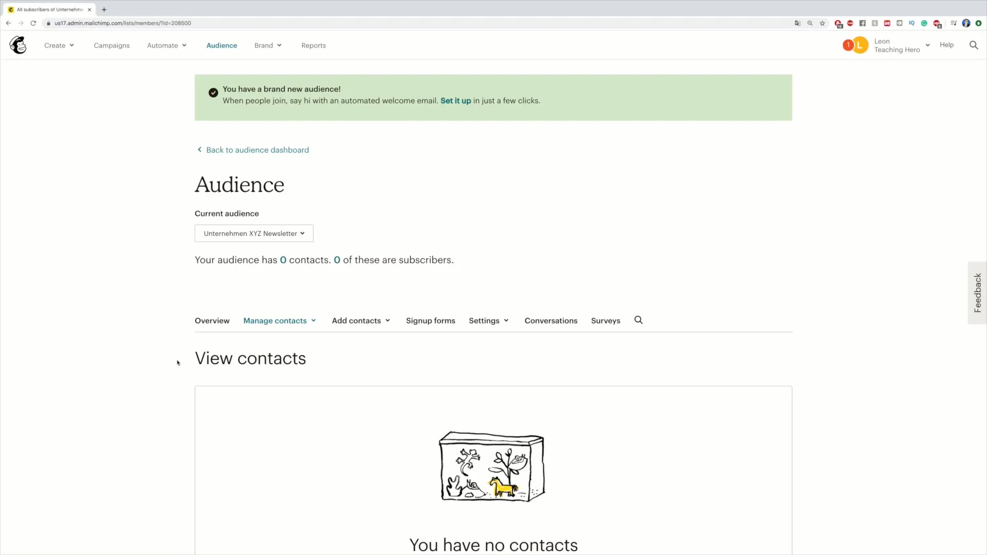 Créer un public dans Mailchimp - Guide étape par étape