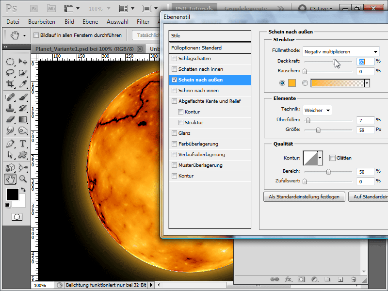 Skapa fyra olika planeter inklusive asteroidbälte + explosion