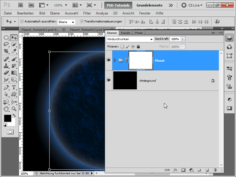 Skapa fyra olika planeter inkl. asteroidbälte + explosion