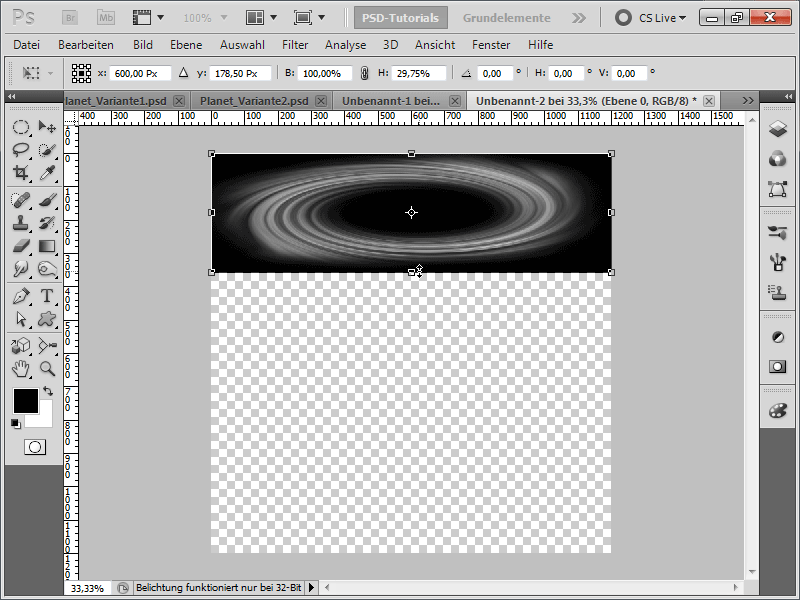 Skapa fyra olika planeter inkl. asteroidbälte + explosion