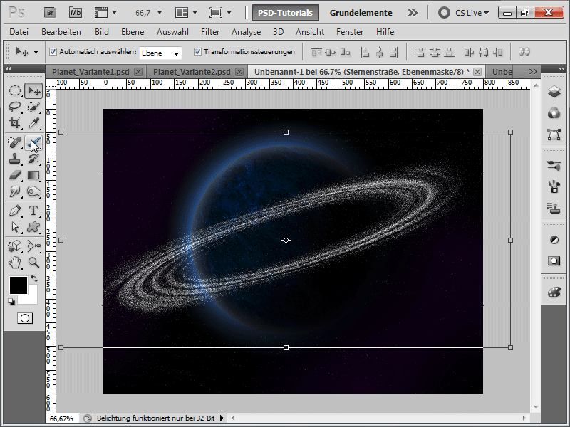 Skapa fyra olika planeter inklusive asteroidbälte + explosion