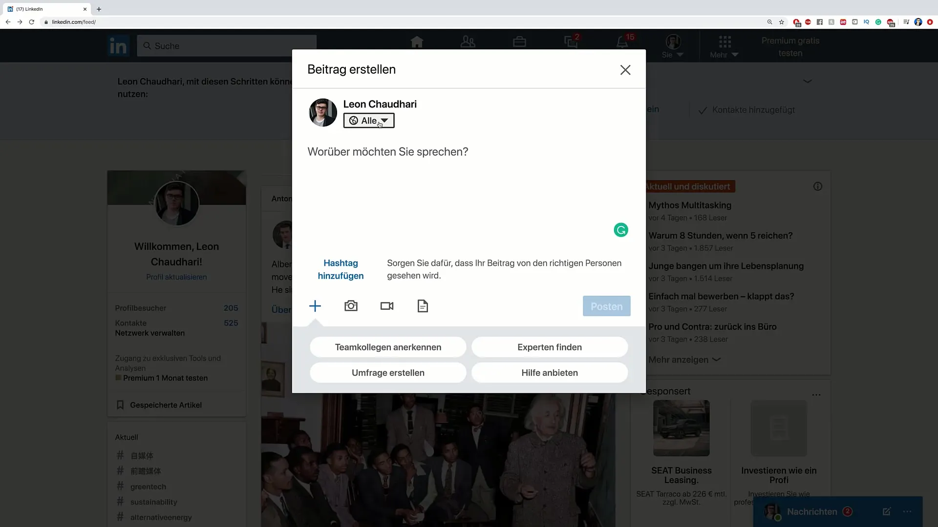 LinkedIn berichten en artikelen maken voor een groter bereik