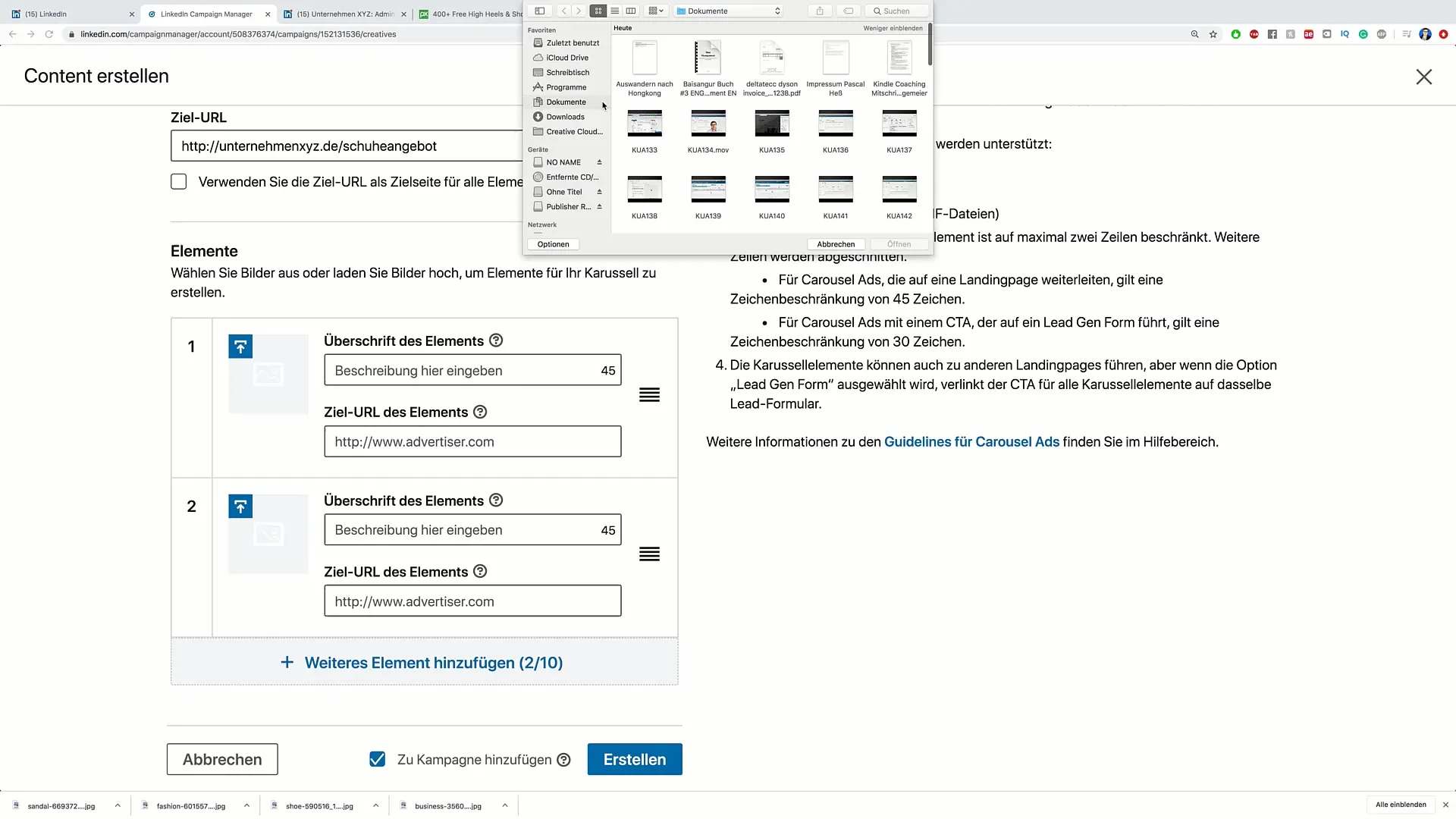 Create carousel ads successfully on LinkedIn