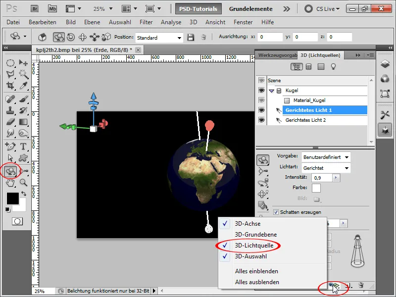 3D-Erde erstellen mit nur wenigen Klicks