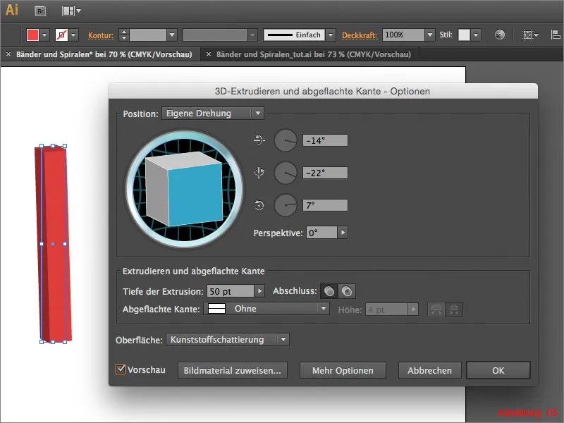 Bandes en 3D et spirales - Adobe Illustrator