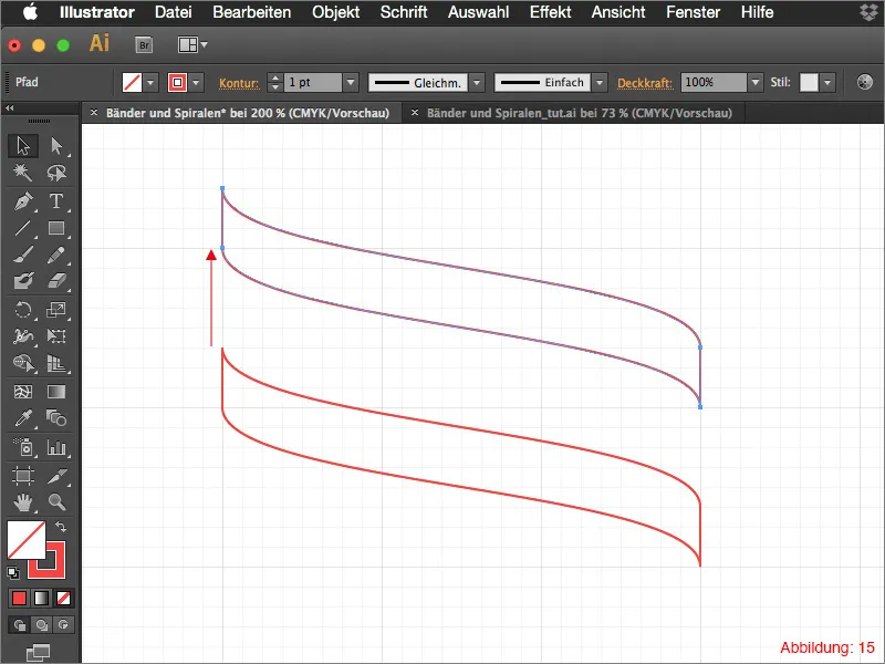 Bandes 3D et spirales - Adobe Illustrator