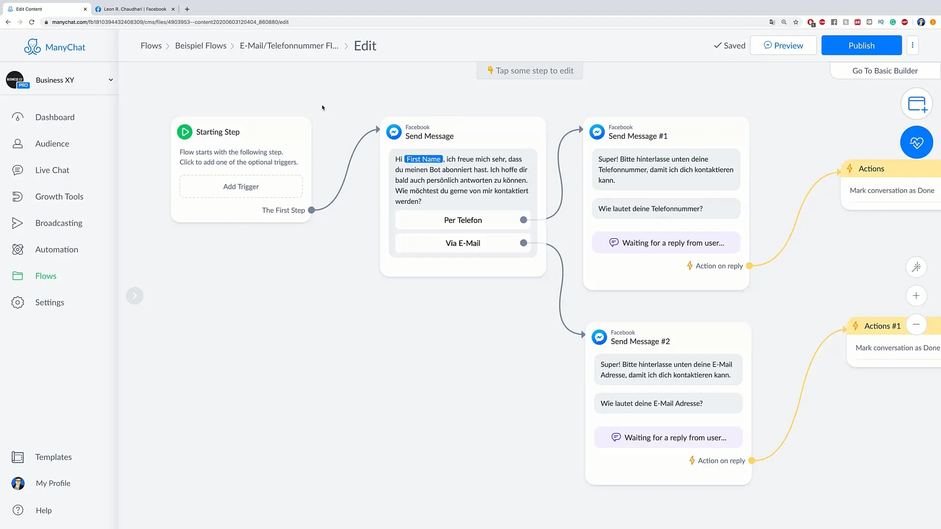 Optimize automated email and telephone number acquisition