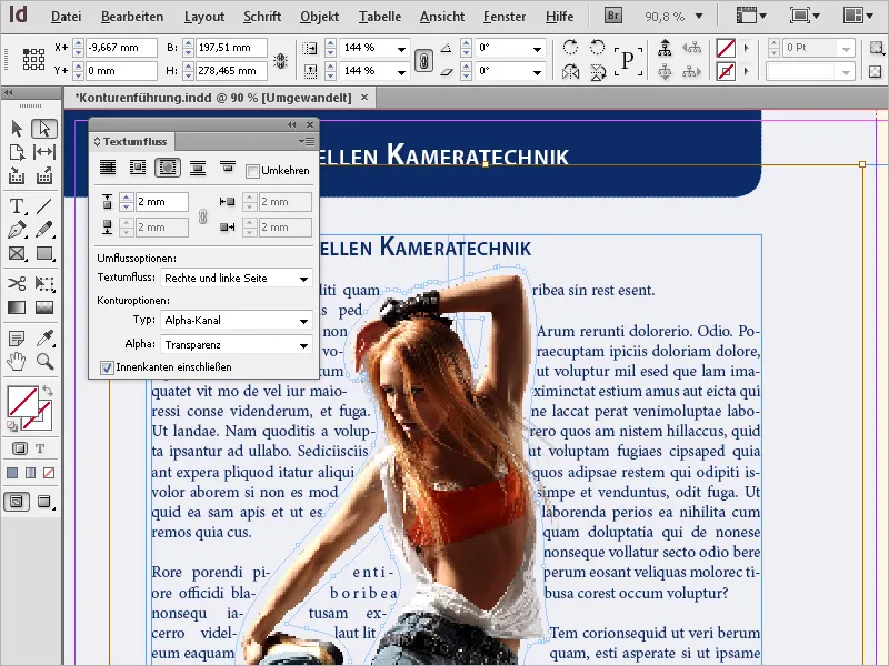 Textumfluss in InDesign