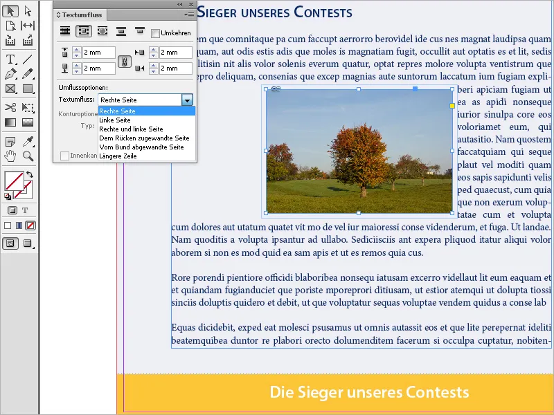 Textumfluss in InDesign