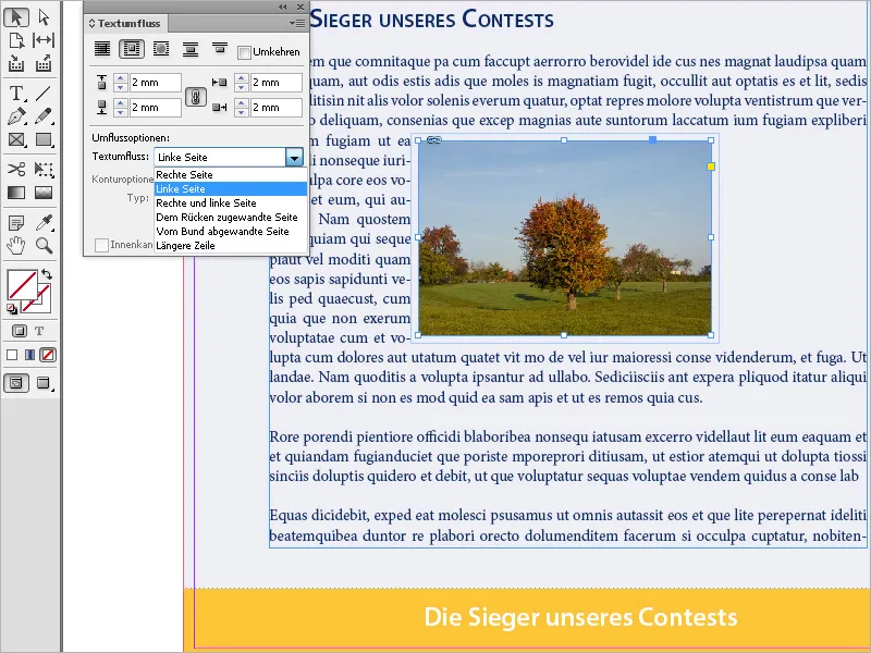 Textumfluss in InDesign