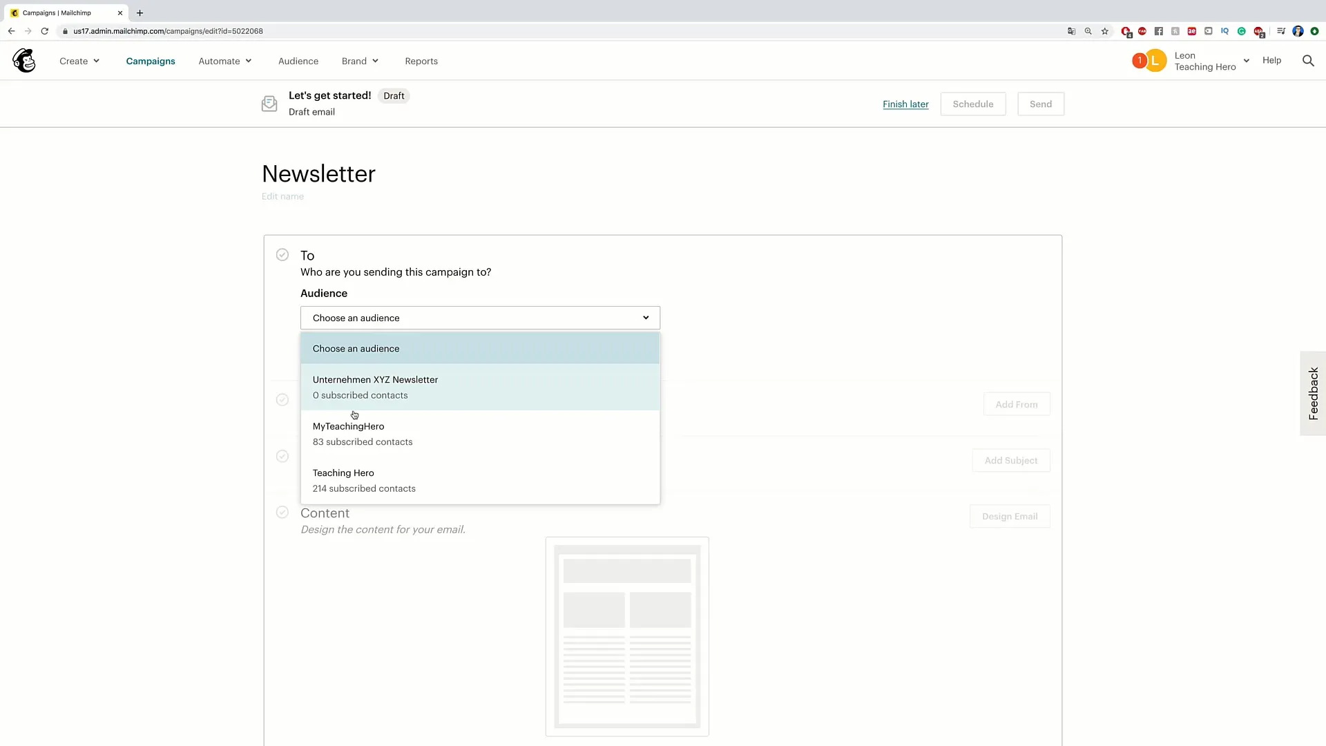 Crie facilmente campanhas e boletins informativos na Internet