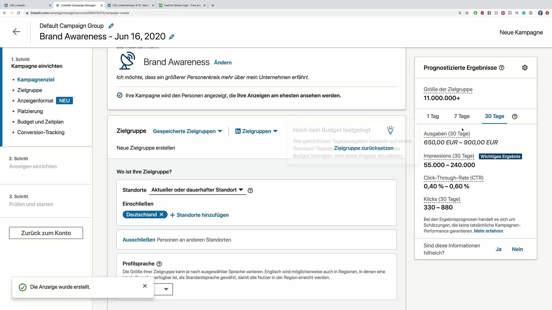 Aumentar eficazmente o conhecimento da marca - instruções para criar anúncios