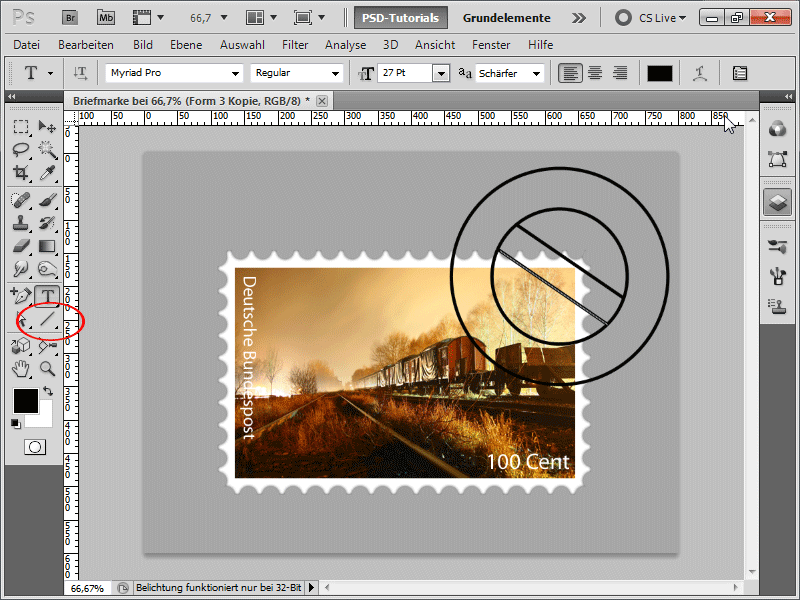 Briefmarken erstellen mit Stempel - zwei verschiedene Herangehensweisen