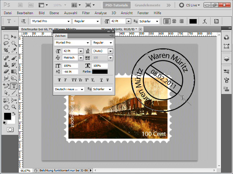 Briefmarken erstellen mit Stempel - zwei verschiedene Herangehensweisen