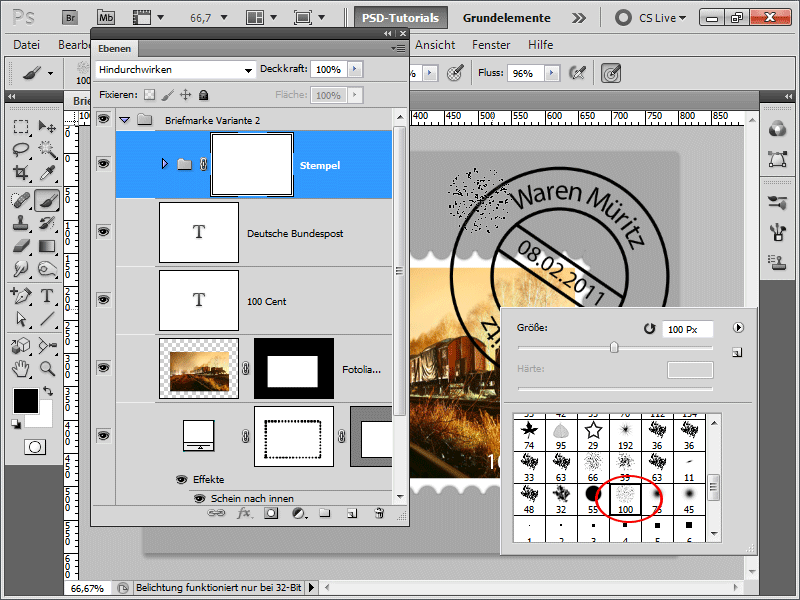 Creating stamps with postmarks - two different approaches