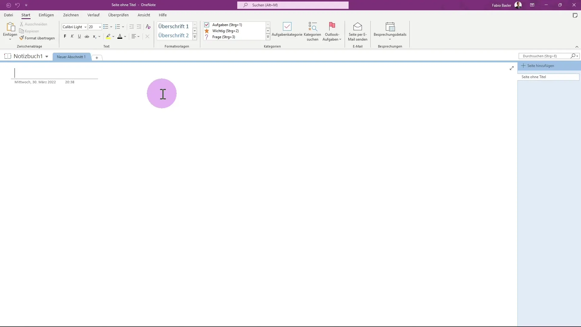 First steps with OneNote: Use the program effectively