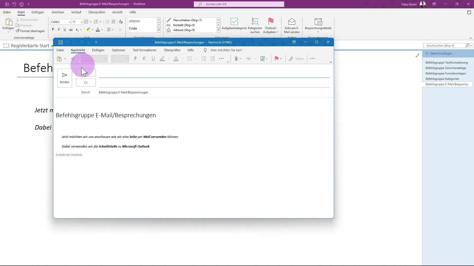 Optimally utilize OneNote and Outlook - Emails and Meetings