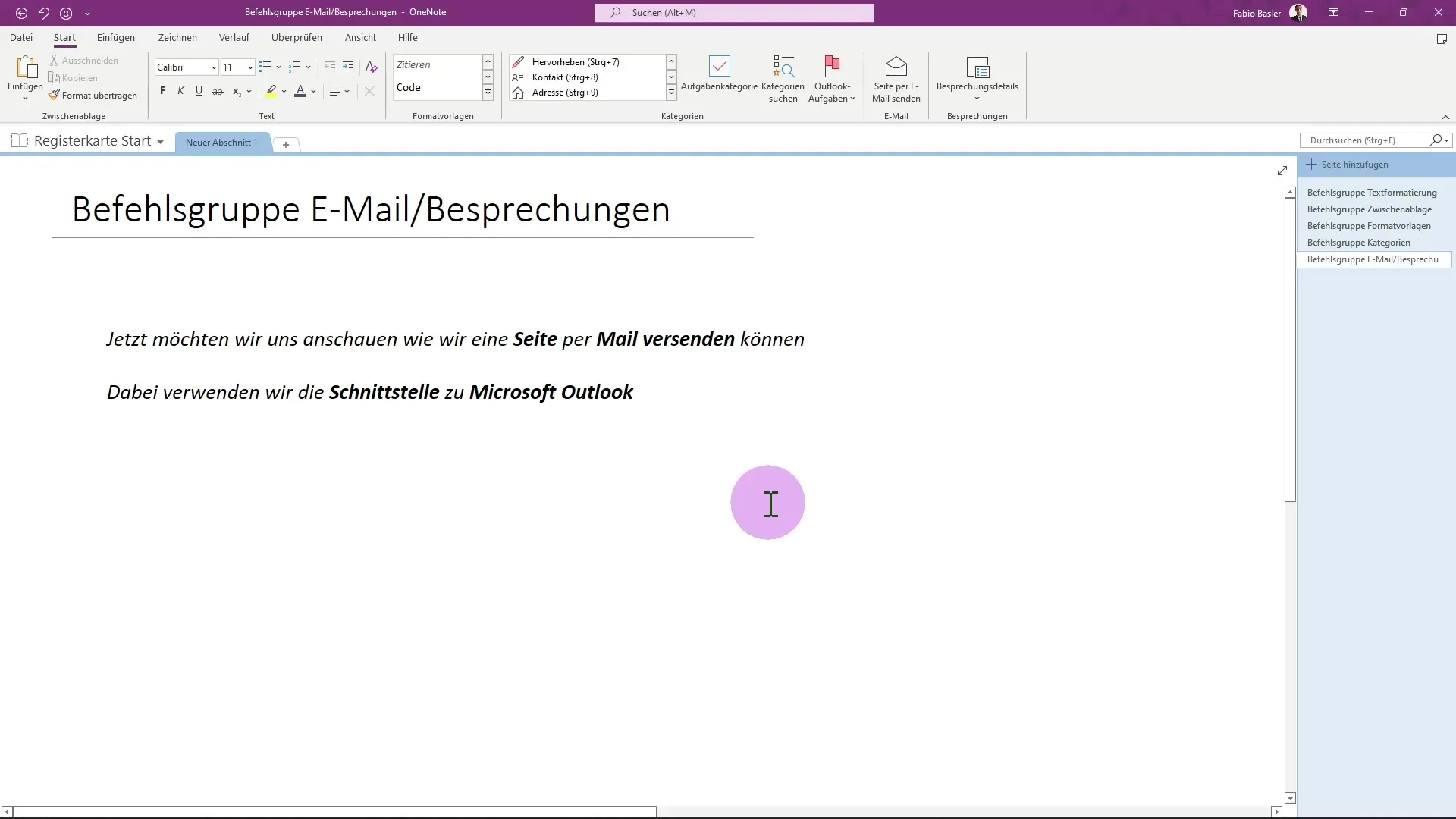 Optimally using OneNote and Outlook - Emails and Meetings