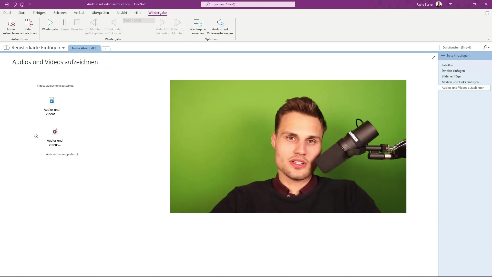 Multimedia integration in OneNote: audio and video!