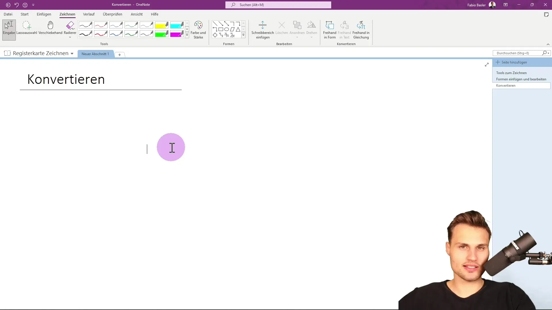 Joonistused ja tekstid OneNote'is muutmiseks lihtsalt tehtud