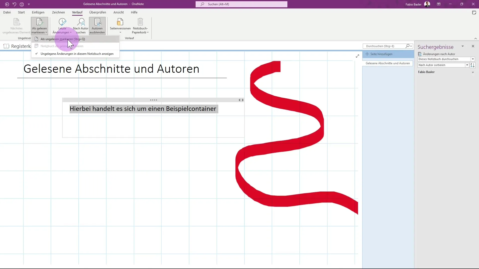 Marquer les notes OneNote comme lues et gestion des auteurs