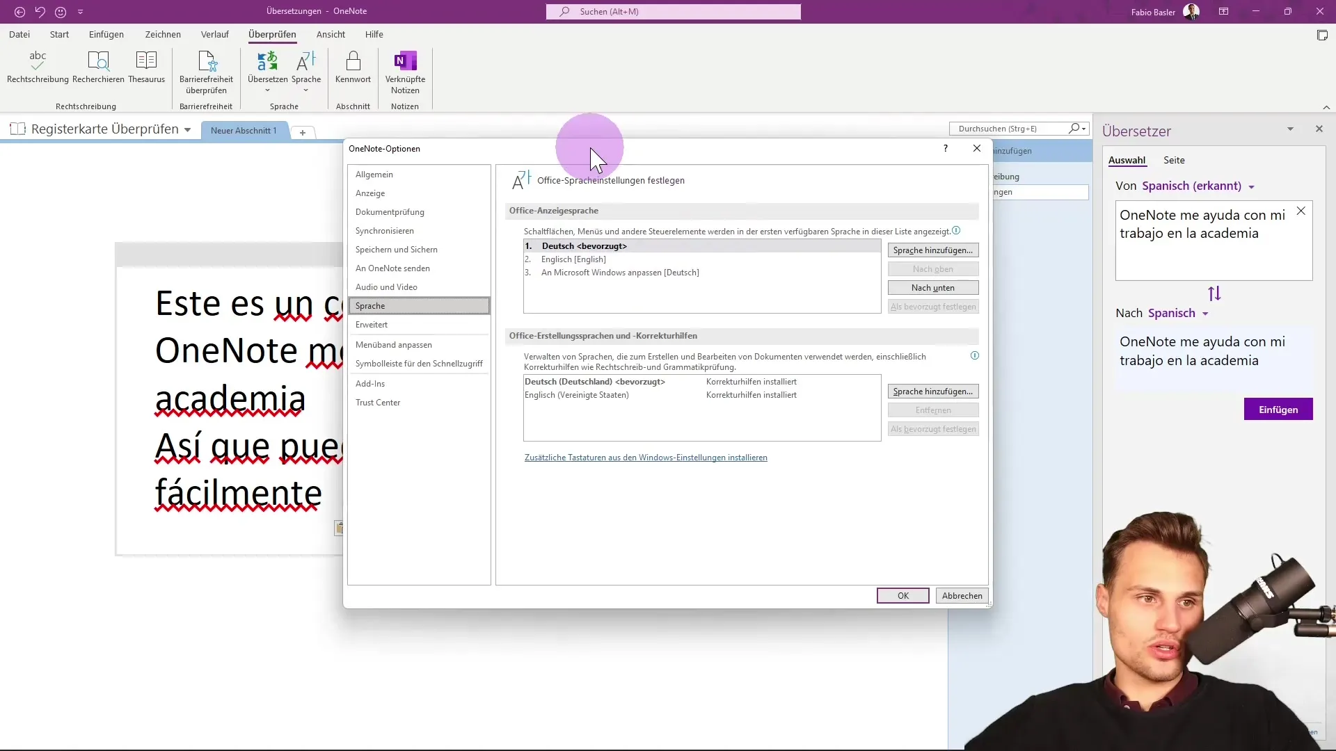 Traduire simplement le texte dans Microsoft OneNote