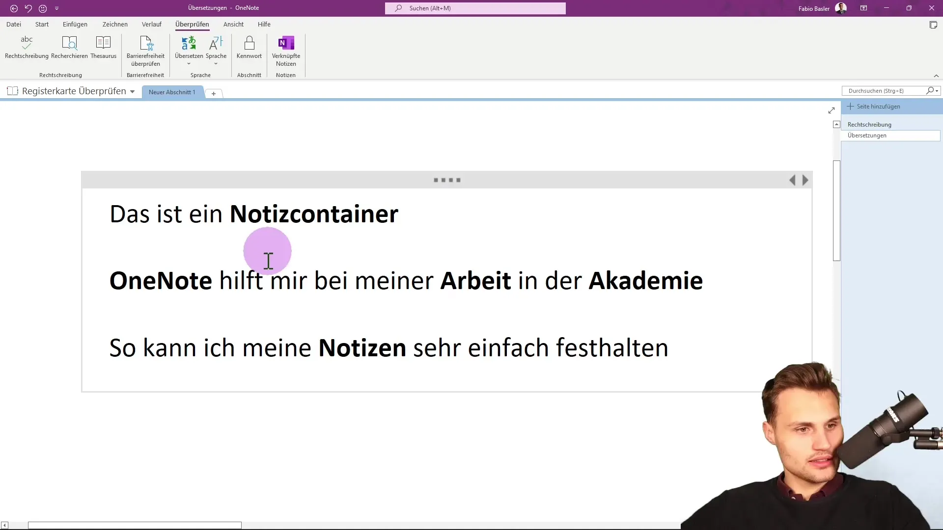 Traduire simplement le texte dans Microsoft OneNote