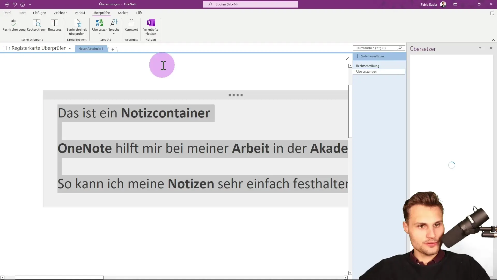 Traduisez simplement le texte dans Microsoft OneNote