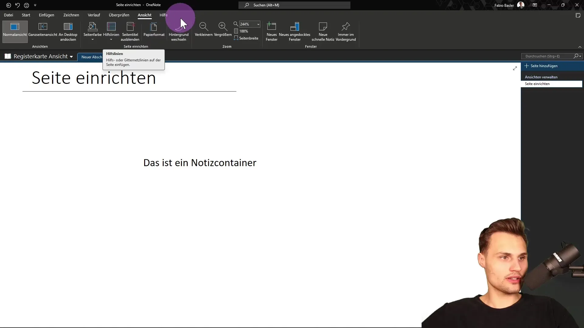 Configurer des pages optimales dans OneNote