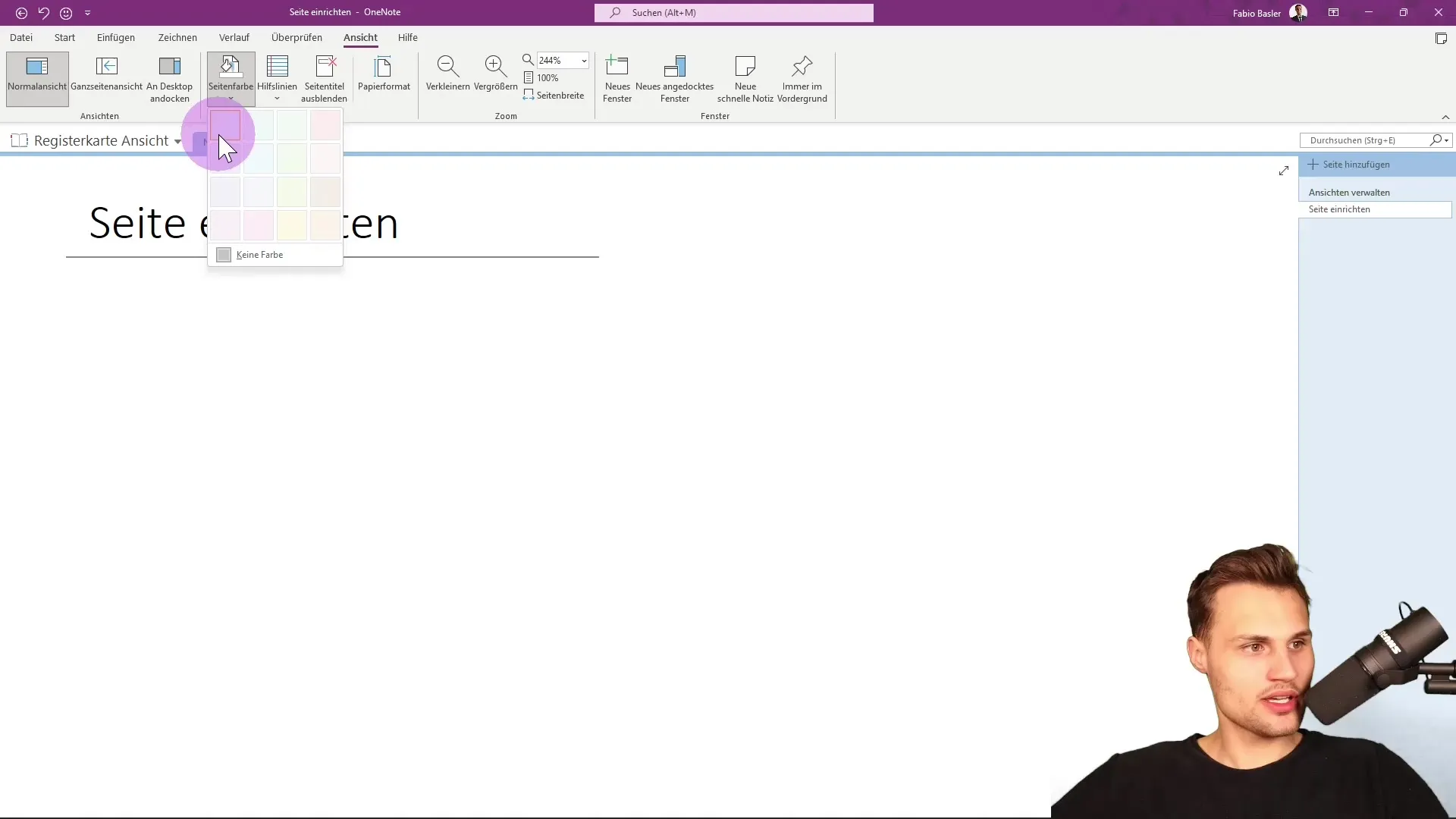 Sea OneNote'is optimaalsed leheküljed