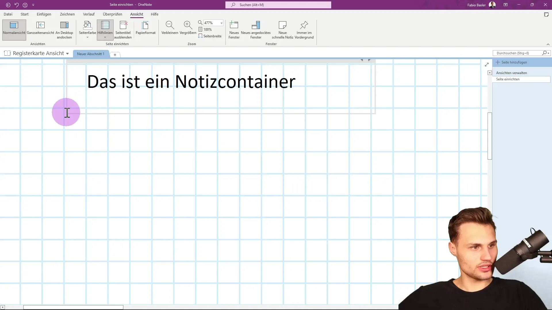 Seadista optimaalsed lehed OneNote'is