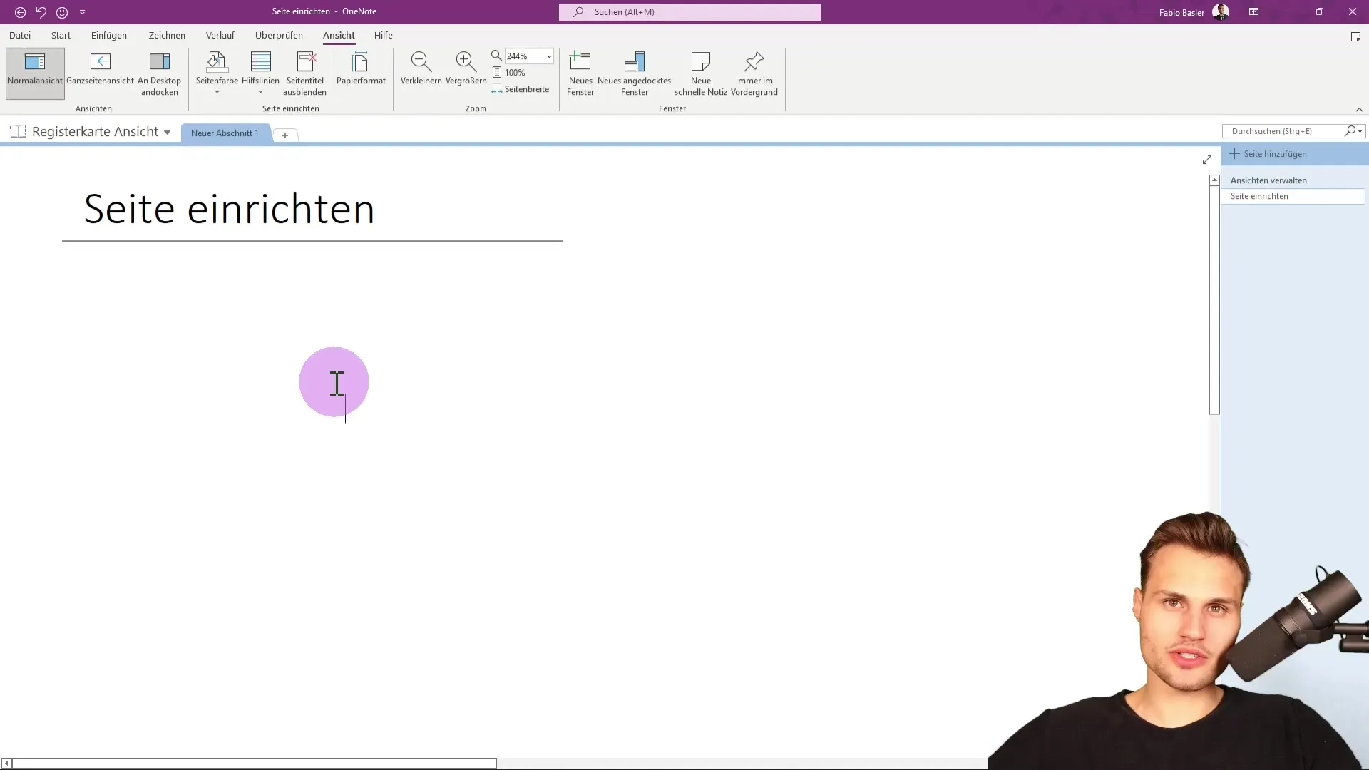 Configurer des pages optimales dans OneNote