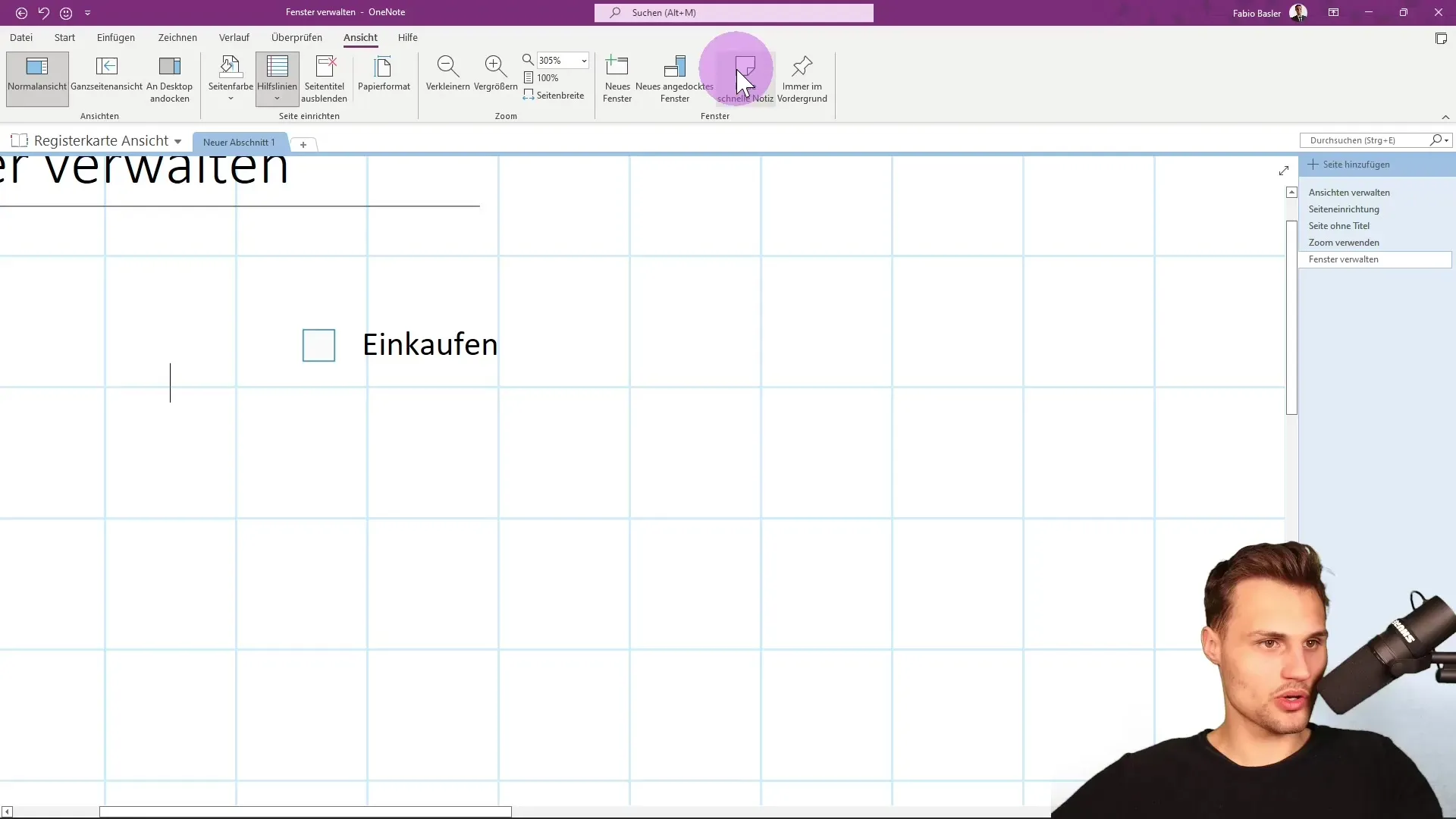 Optimal use of windows in Microsoft OneNote