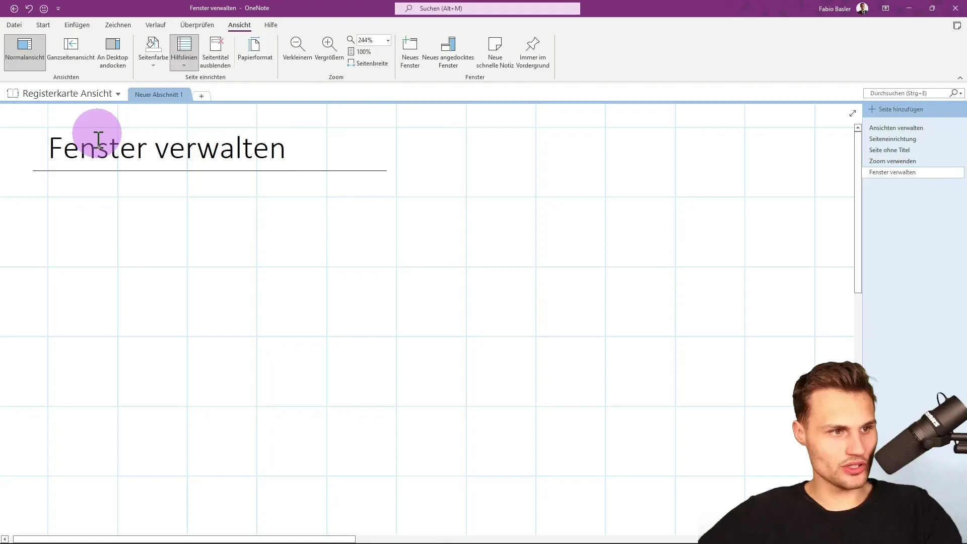 Optimal usage of windows in Microsoft OneNote