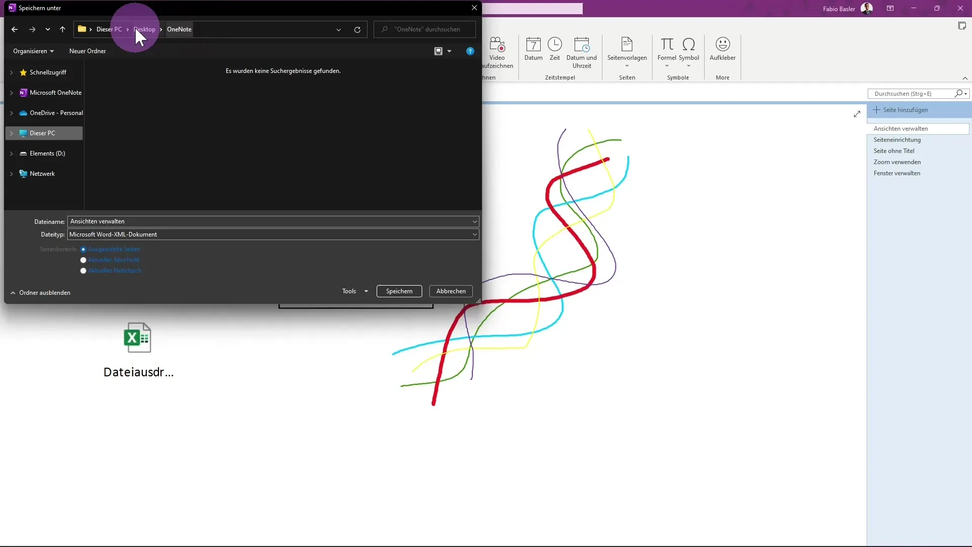 Exporting OneNote pages effectively - Instructions for users