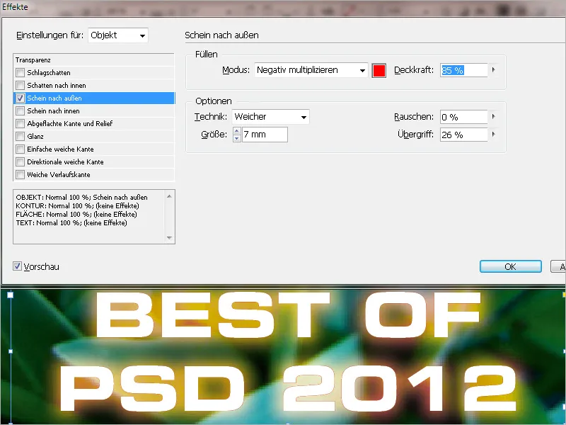 Objekte mit Effekten versehen in InDesign