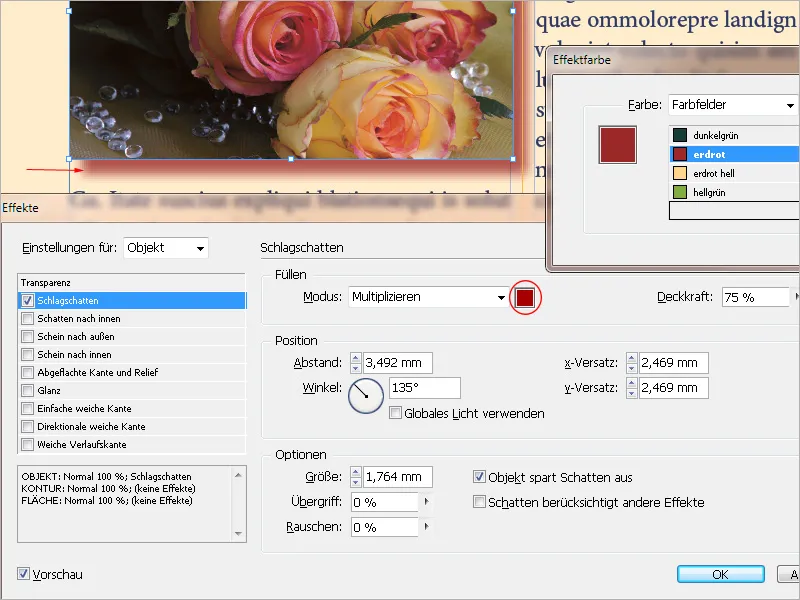 Objekte mit Effekten versehen in InDesign