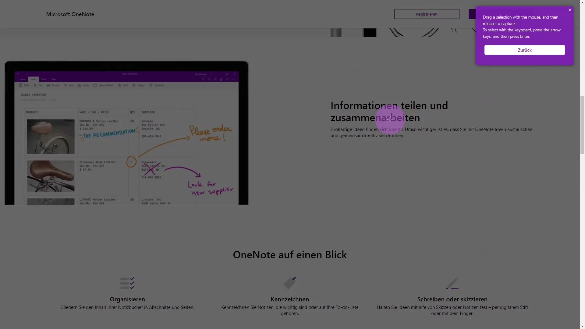 OneNote Web Clipper for collecting notes efficiently