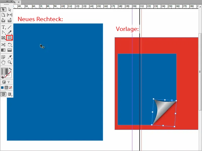 Astuces et conseils concernant Adobe InDesign : créer un effet de page qui se tourne ou un effet d'angle.