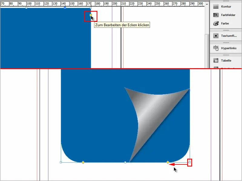 Conseils et astuces pour Adobe InDesign : créer l'effet de pliage ou l'effet d'angle.