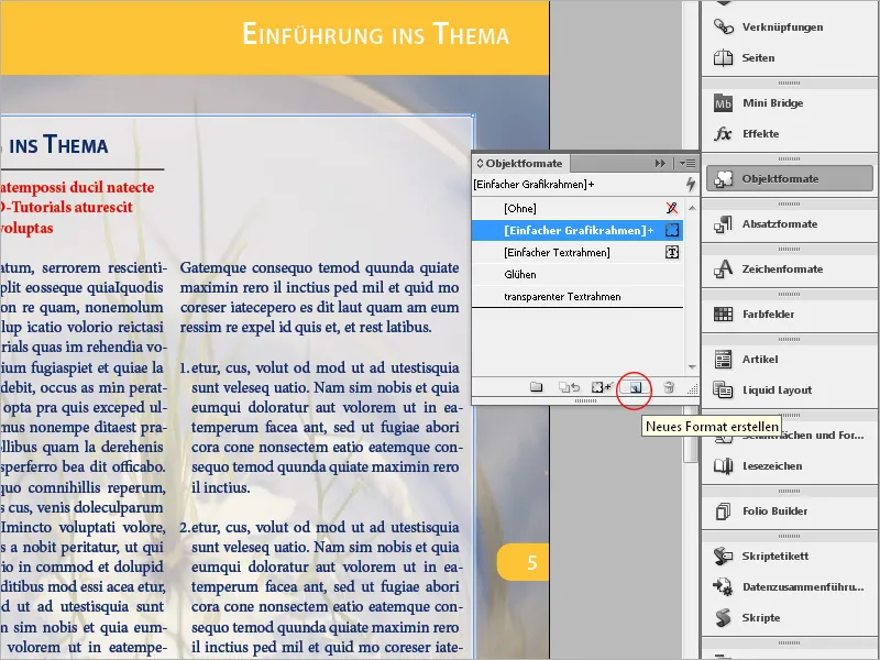 Gestaltungsvorlagen in InDesign