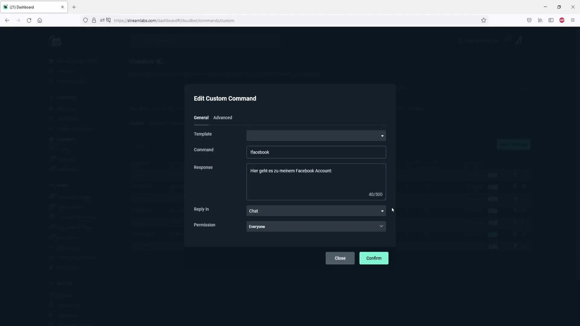 Mengatur perintah dengan efisien di Streamlabs OBS