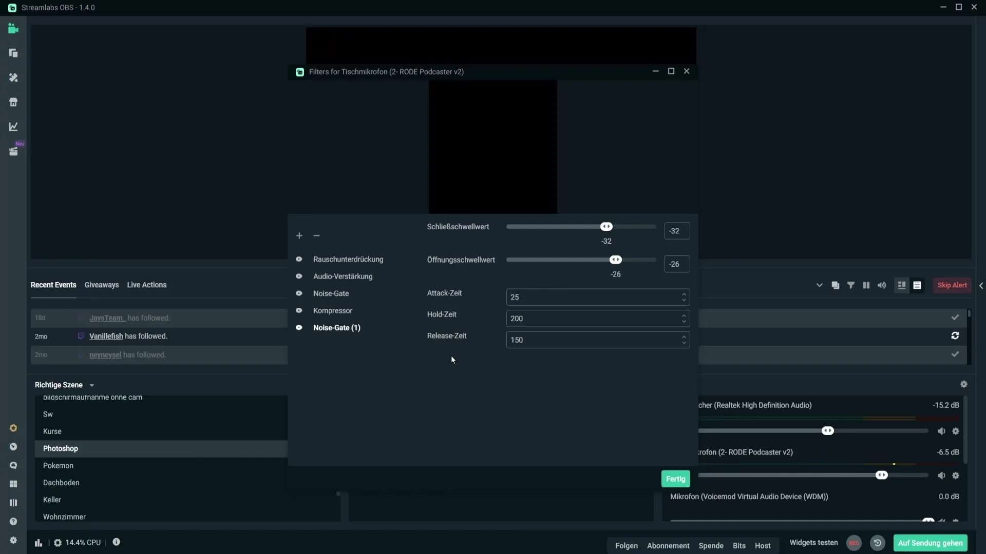 Menghilangkan noise latar belakang pada Streamlabs OBS secara efektif