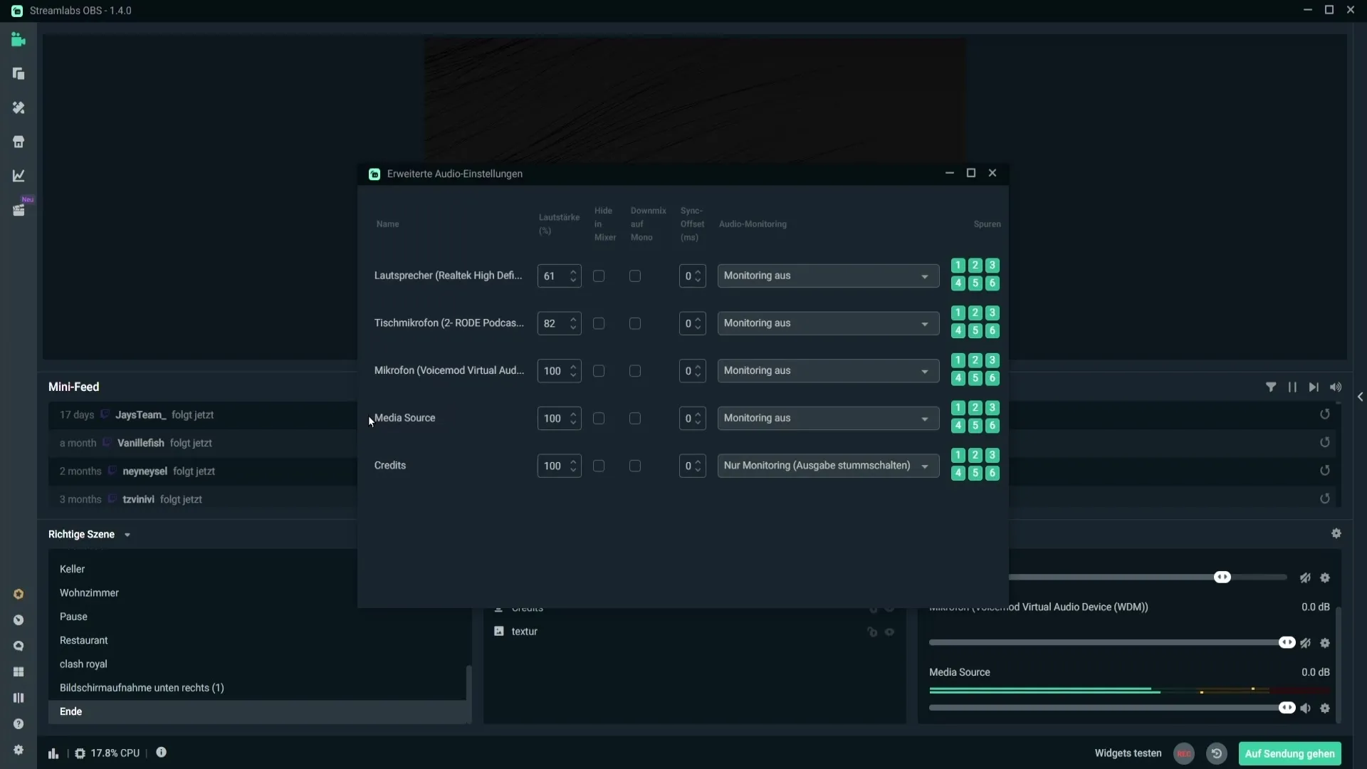 Sumber media di Streamlabs - Masalah suara teratasi